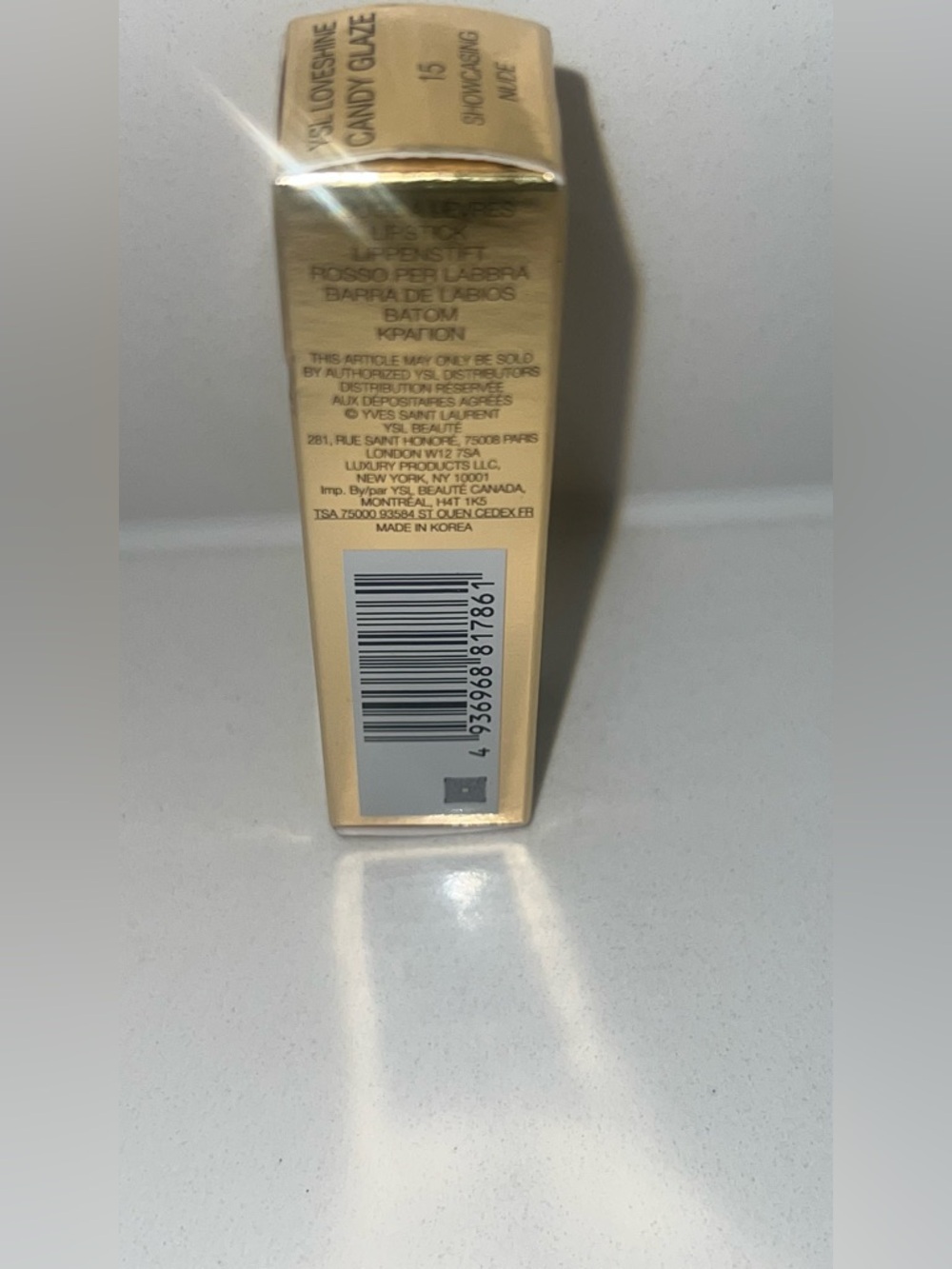 Yves Saint Laurent Candy Glaze Lip Gloss Stick 15 Nude YSL New - Picture 4 of 14